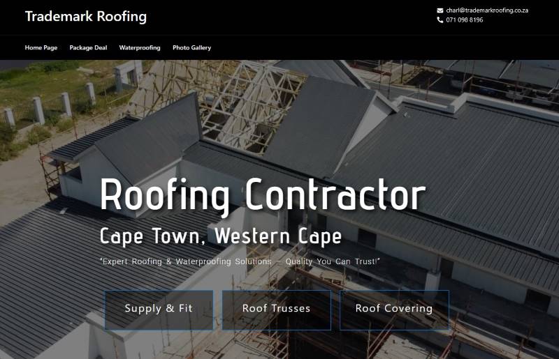 Trademark Roofing Website